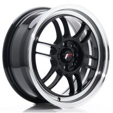 JAPAN RACING JR7 Glossy Black Machined Lip R16 W7 PCD4x100/114.3 ET38 DIA73.1