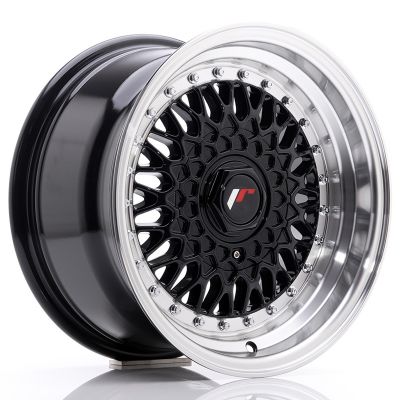 Диски JAPAN RACING JR9 Glossy Black Machined Lip R15 W8 PCD4x100/108 ET20 DIA74.1
