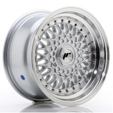 JAPAN RACING JR9 Silver Machined Lip+Silver Rivets R15 W8 PCD4x100/108 ET20 DIA74.1
